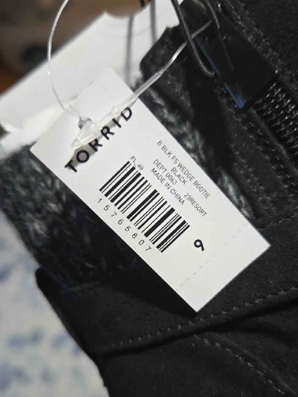 torrid Black Lace-Up Wedge Ankle Boots with Buckle - Picture 2 of 7
